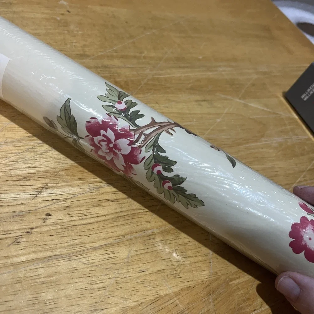 Vtg Schumacher Wallpaper Wallcovering Peony Cottage Floral 9 Yards NOS‎ Garden